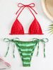 Women's Trendy Tie-Dye Print Bikini Set Summer Beach Two-Piece Swimsuit Casual Floral Patterned Swimwear_ecoleips.com