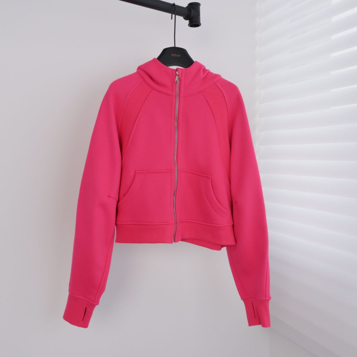 Loose Fitting Fully Zipped Hoodie Women's Sporty Hooded Cardigan Scuba Jacket Fleece Lining Yoga Wear_ecoleips.com