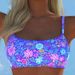 New Women's Two Piece Bikini Set Fashion Swimsuit Classic Floral Print Blue_ecoleips.com