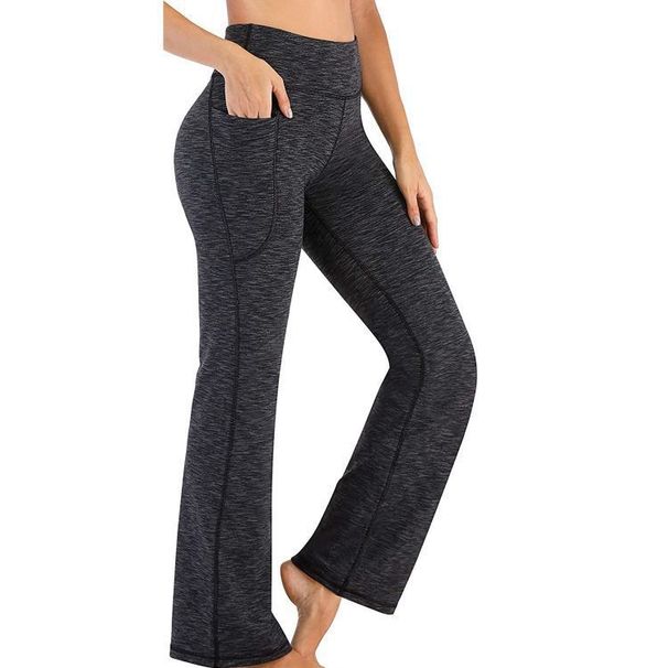 Women's High Waist Wide Leg Pants - Stretchy Yoga Lounge Pants For Work, Casual & Travel - Soft Breathable Fabric With Pockets_ecoleips.com