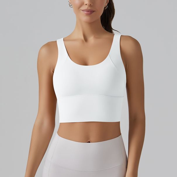 K V-shaped Beautiful Back Integrated Cup Sports Bra, Tight Fitting High Elasticity Running Fitness Yoga Suit Bra_ecoleips.com
