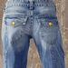 Women's Relaxed Fit Straight Leg Jeans With Vintage Wash, Medium Blue Stretchy Comfort Denim Trousers For Everyday Wear_ecoleips.com