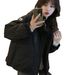 girl Factory Direct Sale Hooded Parka Coat For Women Winter Korean Style Streetwear Loose Thickened Cotton Short Jacket_ecoleips.com