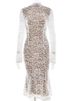 JULISSA MO Sexy See Through Lace Women Midi Dress White Long Sleeve Turtleneck Dress Female Winter Skinny Elegant Party Clubwear_ecoleips.com