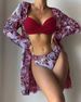 New Foreign Trade Three-Piece Set With Outer Cover European And American Women's Fashion Two-Piece Swimsuit_ecoleips.com