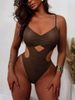 Women's Clothing One Piece Swimsuit Bikini Elegant One-Piece Swimsuit For Women | Solid Color Bathing Suit | 82% Nylon Slim Fit Swimwear_ecoleips.com