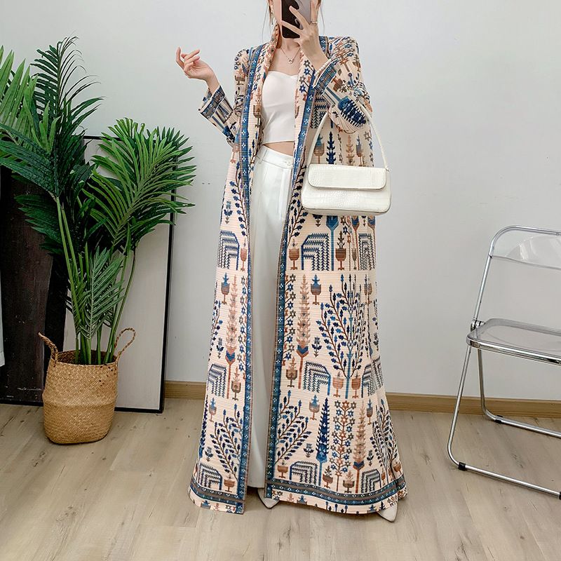 Muslim Clothing Long Fashion Elegant Cardigan 024 New Pleated Dress Robe_ecoleips.com