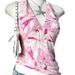 Women's Deep V Floral Slim Fit Camisole Vest Pink Backless Sleeveless Sexy Elegant Top European American Style Summer_ecoleips.com