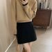 Pear-shaped Body A-line Women, High-waisted Pencil Skirt, Suitable For Petite Figures, Spring And Autumn, Slimming Black_ecoleips.com