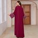 New Middle Eastern Muslim Fashion Elegant Embroidered Cardigan Dubai Arabian Robe With Bat Sleeves Abaya_ecoleips.com