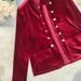 "Double-Breasted Blazer Jacket – Vintage-Inspired Cropped Topcoat With Notched Lapel, Burgundy & Navy For Office & Casual"_ecoleips.com