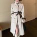 Women's Clothing Mink Fur Women's Mid Length Coat Outerwear New Mink Fur Autumn And Winter Women's Belt Style Temperament_ecoleips.com