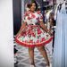 Women's Ethnic Print Pleated Skirt And Shirt Set Casual Flowy plus Size JK Style Spring Collection Outfit_ecoleips.com