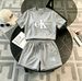 DR Bear Women's Summer Sports Suit Fashionable Casual Two Piece Set With T-Shirt And Shorts Chic Youthful Style_ecoleips.com