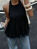 Slim Fit Solid Color Camisole Top for Women with Fluffy Hem And Exposed Back Sexy Stylish Hot Seller Women's Top_ecoleips.com