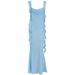 Women's Sexy Fashion Internet Celebrity Camisole Tube Top Ruffled Strappy Long Dress Summer Elegant Party Evening Dress_ecoleips.com