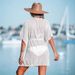 Women's Clothing Lace Ball Cardigan Bikini Cover Up Beach Dress_ecoleips.com