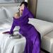 Women's Clothing Autumn And Winter Women's Wear Sexy Off Shoulder Pleated Evening Dress_ecoleips.com