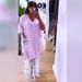 Women's plus Size V-Neck Striped Dress Long Sleeve Lace Trim Maxi Elegant Spring Fashion Essential 2026_ecoleips.com
