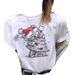 Merry Christmas Tree Santa Claus Cartoon Short Sleeve Plus Size Casual Retro Women's T-Shirt_ecoleips.com