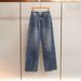 Women's Stylish Slimming Floral Beaded Short Jacket Straight Leg Denim Suit Spring New Arrivals Heavy Duty_ecoleips.com