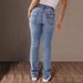 Women's Clothing Spring New Double Button Mid Waist Straight Jeans Women's Slim Temperament Trousers_ecoleips.com
