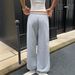 Retro Low Waist Sweatpants For Women Early Autumn Casual Drape Style Fashion Sports Pants_ecoleips.com