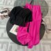 Women's Summer Two-Piece Set - Black Short Sleeve T-Shirt & Pink Wide Leg Pants, Casual Sporty Outfit_ecoleips.com
