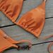 Women's Clothing Three Point Halter Neck Straps Sexy Backless Low Waist Bikini Solid Color Split Swimsuit_ecoleips.com