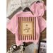 European Size Pure Cotton Comical Western Cowboy Goose Print Short Sleeve Casu_ecoleips.com