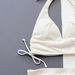 Women's Clothing women's split swimsuit triangle trough elegant solid color bikini swimsuit bikiniD550R_ecoleips.com
