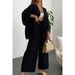 Women's Clothing Wide Leg Trousers Suit Solid Color Loose Casual Temperament Two Piece Suit_ecoleips.com
