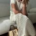 Women's Clothing Solid Color Elegant Solid Color Midi Skirt Set With Delicate Jacquard Collar & Lace Knit Top – Summer Women's Two-Piece Outfit_ecoleips.com