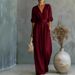 Women's Clothing Elegant Belted V Neck Women's Jumpsuit For Spring Summer_ecoleips.com