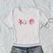Women's Summer Short Sleeve Crop Top With Starfish & Seashell Print - Sweet & Spicy Style, Comfortable Polyester Fabric, Round Neck, Casual & Vacation_ecoleips.com