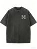 Women's Retro Washed Tee, Loose Fit Comfortable Daily Wear Summer Fashion_ecoleips.com