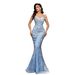 Beaded Dress Strapless Slim Fit Mermaid Maxi Gown For Women Relaxed Everyday Wear Comfortable Feshion_ecoleips.com
