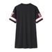 Cross-Border New European And American Women's Casual Hip-Hop 07 Letter Print Spring Summer Short Sleeve T-Shirt Dress_ecoleips.com