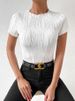 Women's Clothing Summer OL Style Women's Patchwork Slim Fit T-Shirt Round Neck Long Sleeve Pullover For Formal & Casual_ecoleips.com
