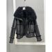 Women's Clothing Rabbit Fur Coat With Shearling Collar Slim Fit Winter Jacket Long Sleeve Elegant Office Wear (Black, Wine Red, Purple, Coffee)_ecoleips.com
