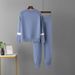 Women's European American Style Casual Pants Suit Long Sleeved Sweater Two-Piece Set_ecoleips.com