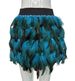 Women's Fluffy Feather Mini Skirt - High Waist Elastic Waistband Short Skirt For Halloween, Cosplay & Party Events_ecoleips.com