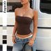 Women's Clothing Women's Strapless Vest Top Y2K Fashion Style Hot Girl T-Shirt Spring Summer For Formal & Casual For Women_ecoleips.com