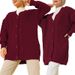 "Elegant Burgundy Muslim Knit Cardigan – Oversized Comfort For Work & Leisure | Winter 2024"_ecoleips.com