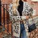 Cross-bord Amican-style Autumn Wint New Knitted Cardigan With Leopard Print, Casual And Sophisticated_ecoleips.com