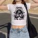Qiduo European And American Xiyin Hot-Selling Women's Short Spicy Girl Slim Fit Summer New Y2K Crop Top Print_ecoleips.com