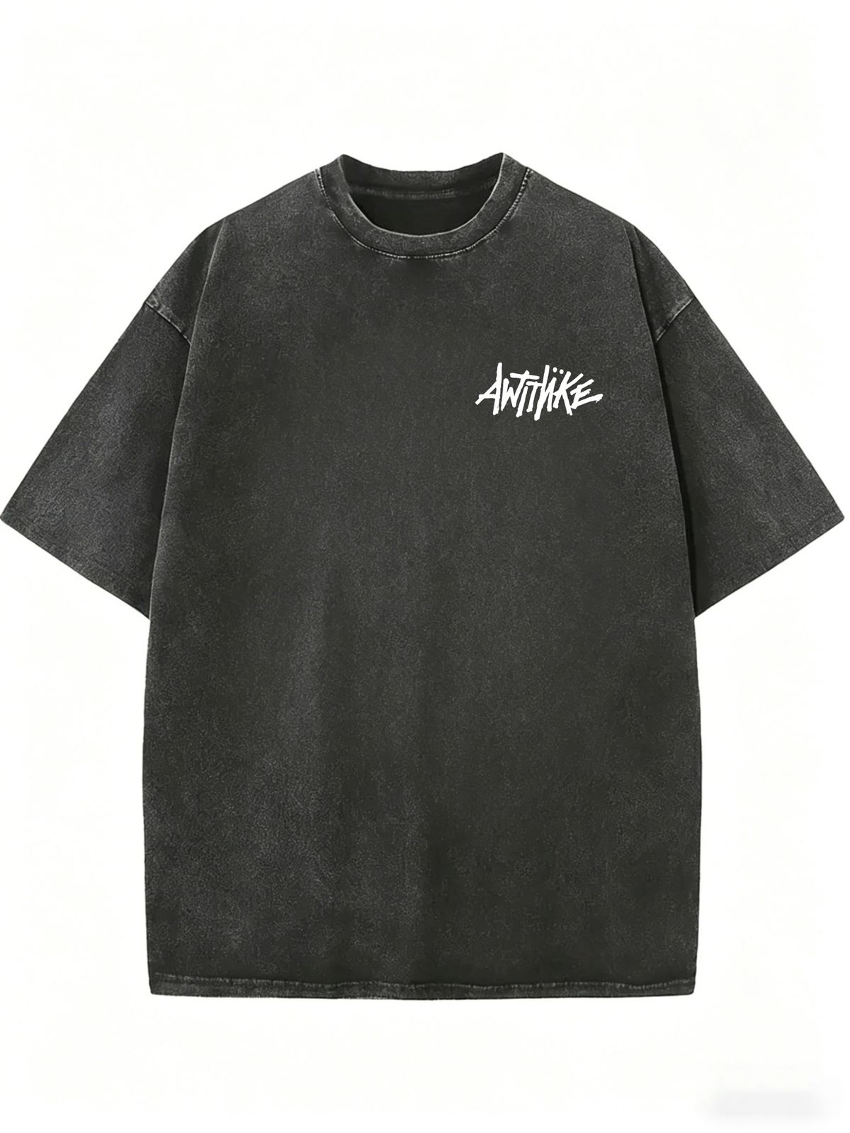 Women's Retro Wash Street Style T-Shirt, Comfortable Daily Fashion Tee_ecoleips.com
