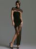 Mozision Lace Backless Sexy Mini Dress Women Gown Elegant See Through Turtleneck Sleeveless Bodycon Club Party Dresses Female_ecoleips.com