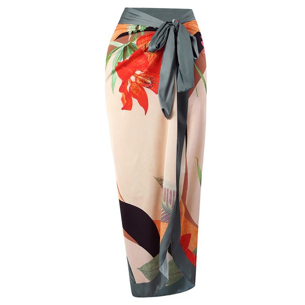 Women's Clothing One Piece Swimsuit Fixed Version Tropical Print Beach Skirt Two Piece Swimsuit_ecoleips.com