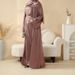 2025 Women's Fashion New Satin Elegant Abaya Set 4-Piece (MOA034)_ecoleips.com